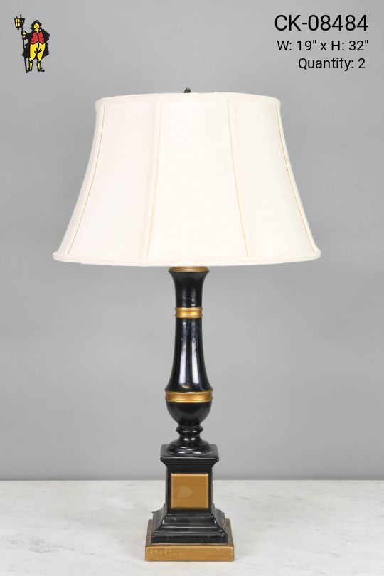 Black Square Base Table Lamp