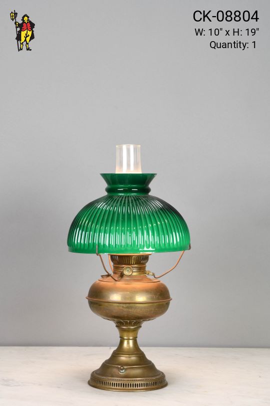 Brass Electrified Oil Table Lamp