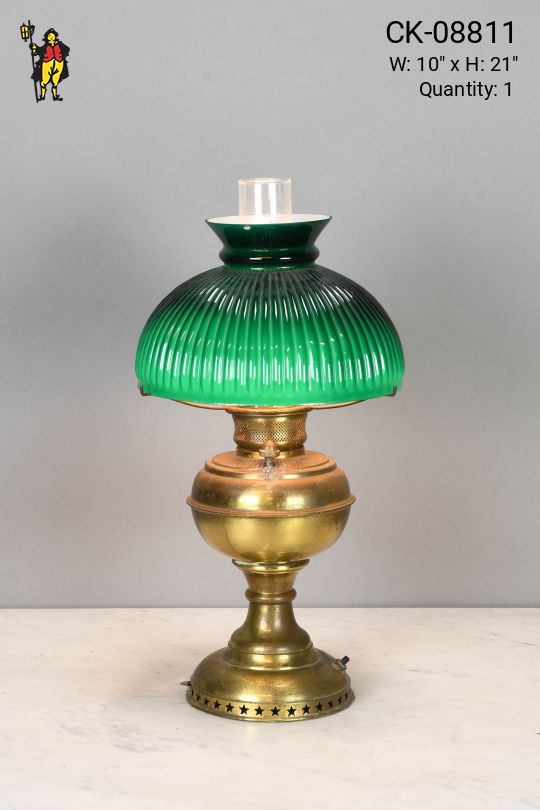 Brass Electrified Oil Lamp