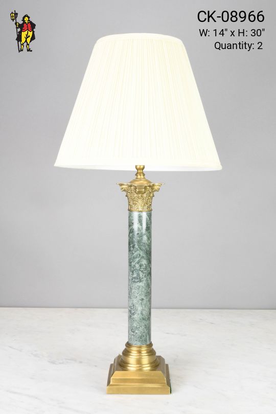 Brass & Alabaster Table Lamp