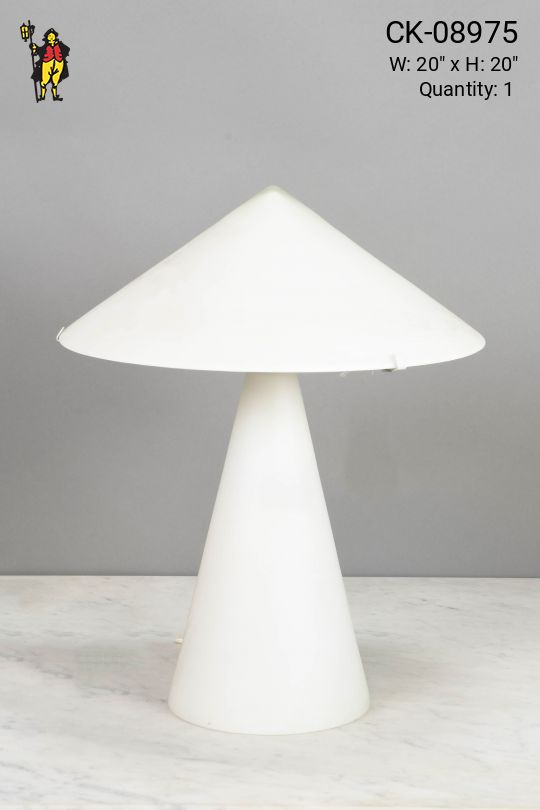 White Glass Table Lamp