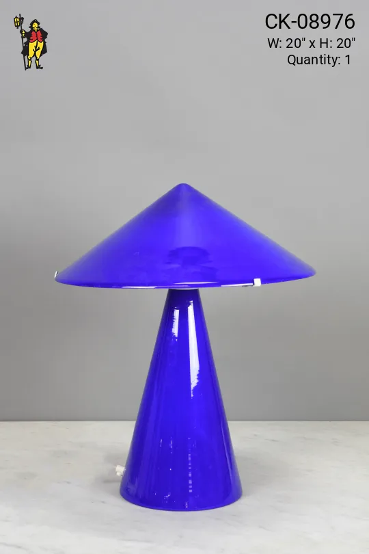 Blue Glass Table Lamp