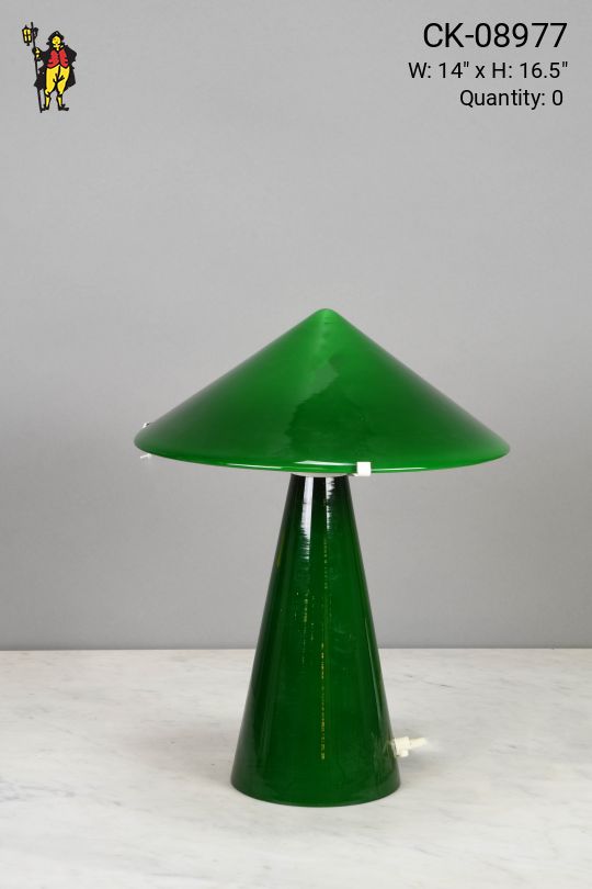 Green Glass Table Lamp