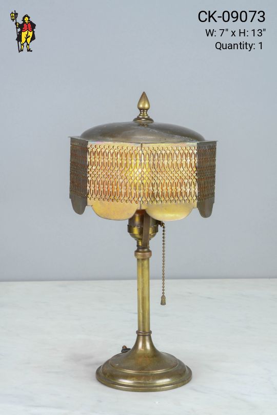 Brass Shaded Table Lamp