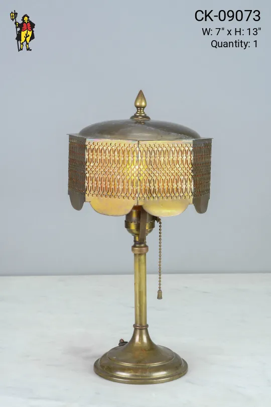 Brass Shaded Table Lamp