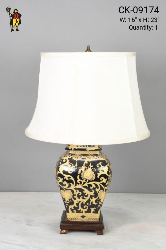 Black & Gold Ceramic Table Lamp
