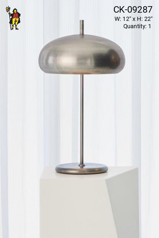 Nickel Metal Shaded Modern Table Lamp