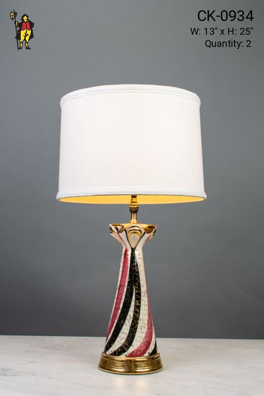 Multicolor Abstract Ceramic Table Lamp