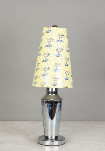 Chrome Cocktail Shaker Table Lamp