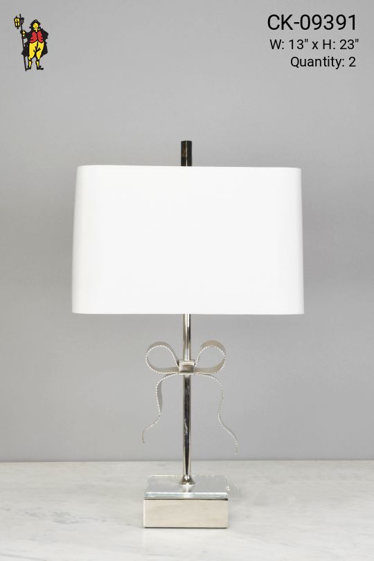 Chrome Ribbon Table Lamp