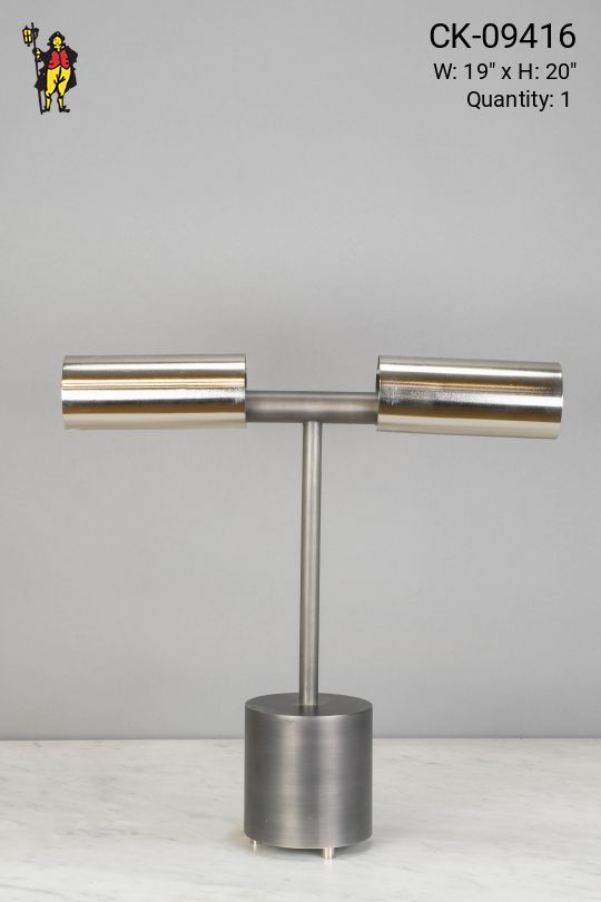 Two Light Metal Table Lamp