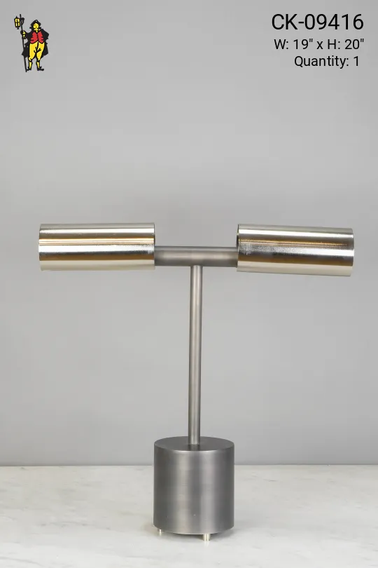 Two Light Metal Table Lamp