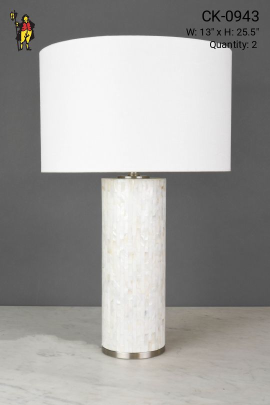 Contemporary White Marble Table Lamp