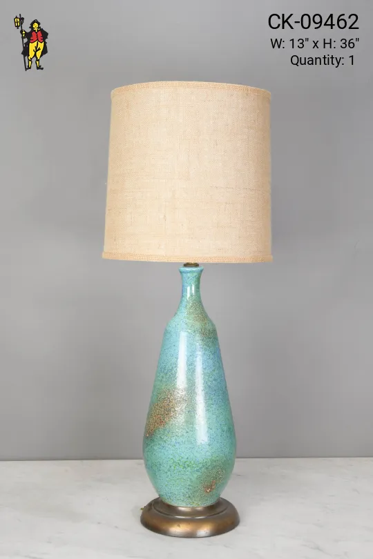 Tall Blue Ceramic Table Lamp