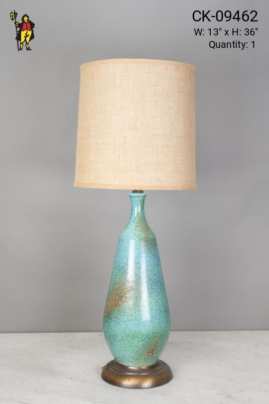 Tall Blue Ceramic Table Lamp