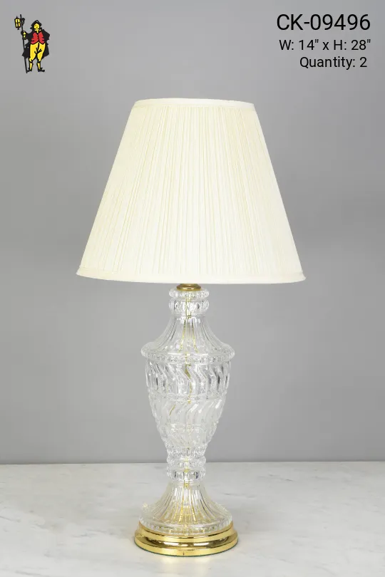 Traditional Crystal & Brass Table Lamp