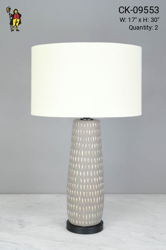 Gray Ceramic Table Lamp