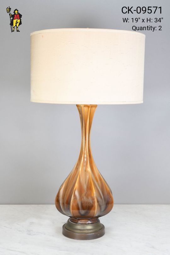 Orange Ceramic Table Lamp