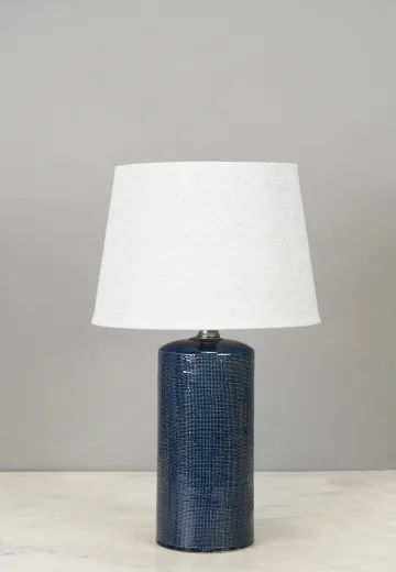 Small Blue Ceramic Table Lamp