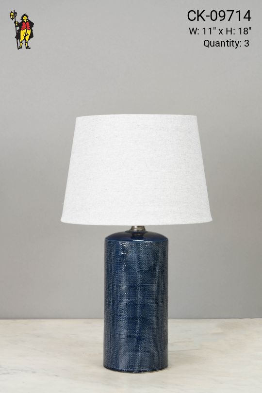 Small Blue Ceramic Table Lamp