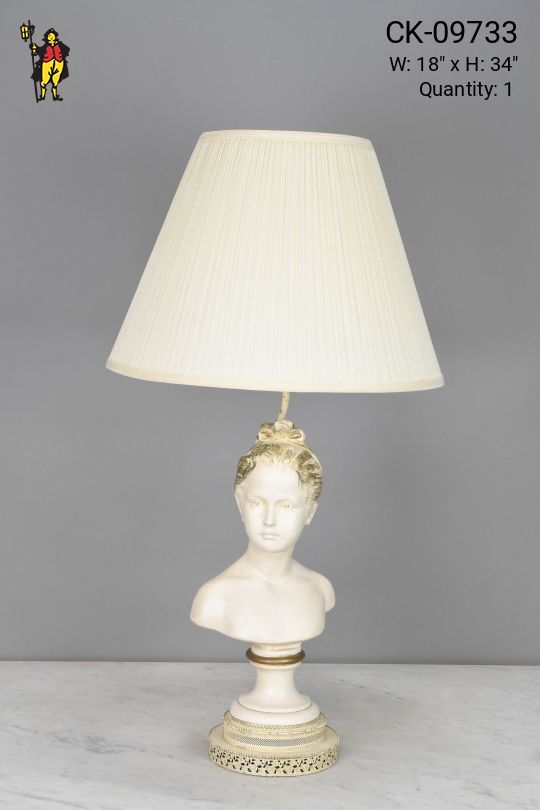 Ceramic Female Bust Table Lamp