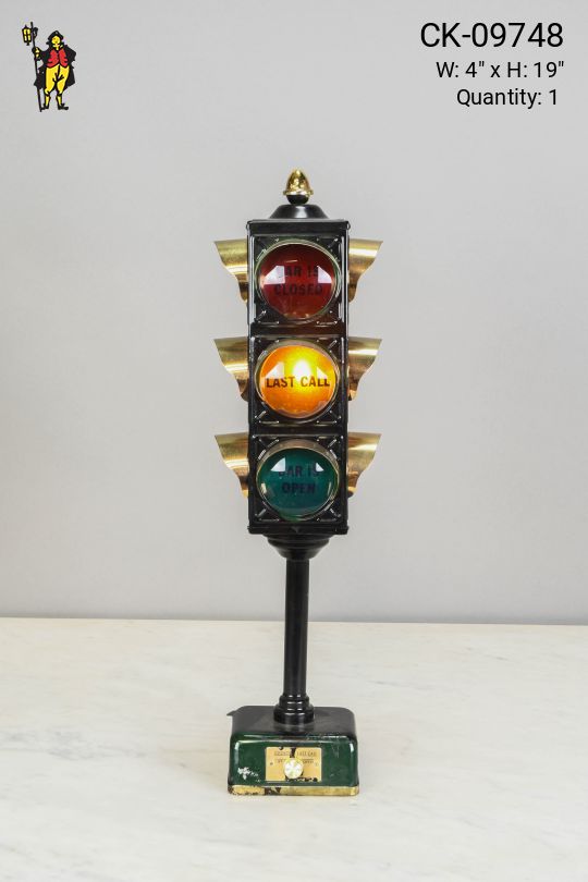 Bar Open/Last Call/Closed Traffic Light Table Lamp