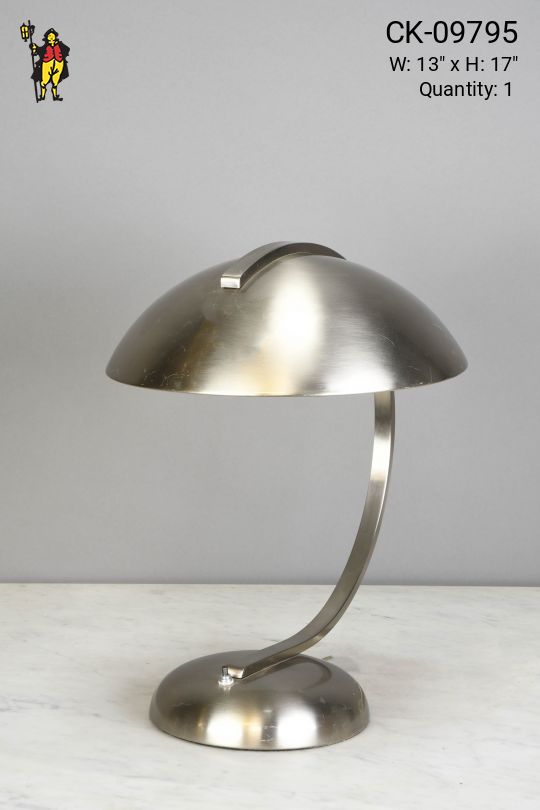 Brushed Chrome Modern Table Lamp