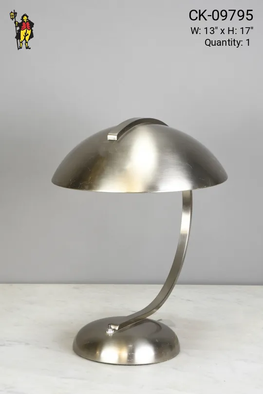 Brushed Chrome Modern Table Lamp