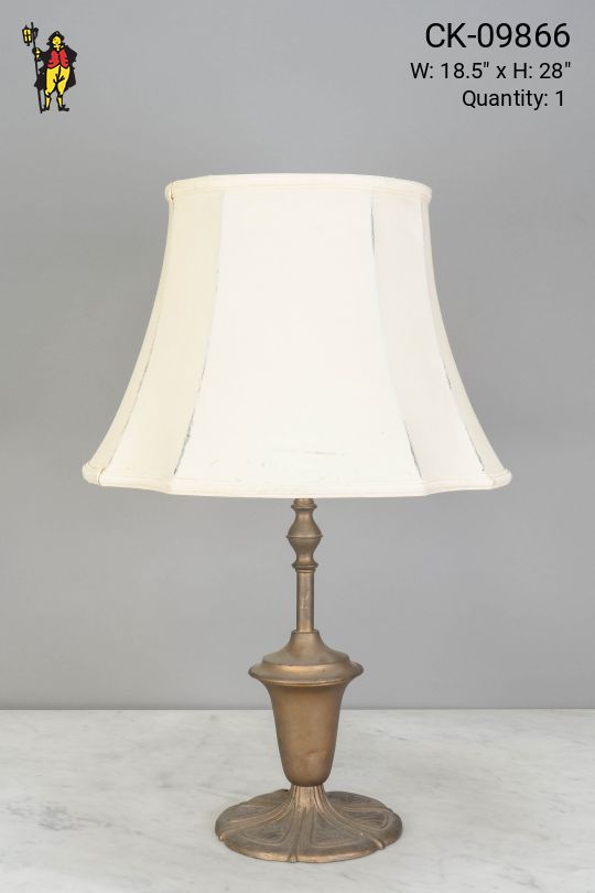 Distressed Deco Brass Table Lamp