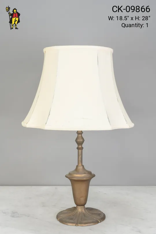 Distressed Deco Brass Table Lamp