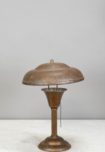 Distressed Metal Shaded Table Lamp