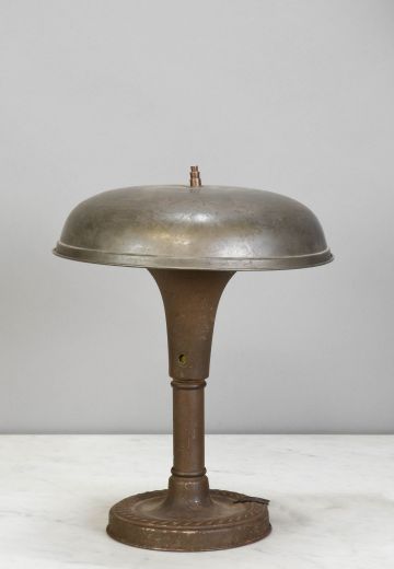 Distressed Metal Shaded Table Lamp