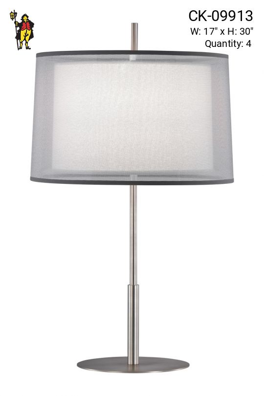 Stainless Steel Finished Modern Table Lamp (Edison)