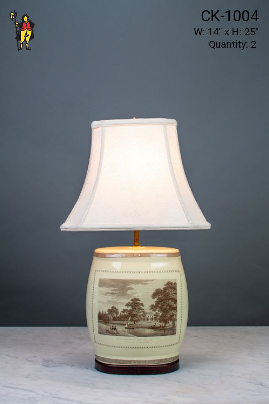 Ceramic Painting Table Lamp