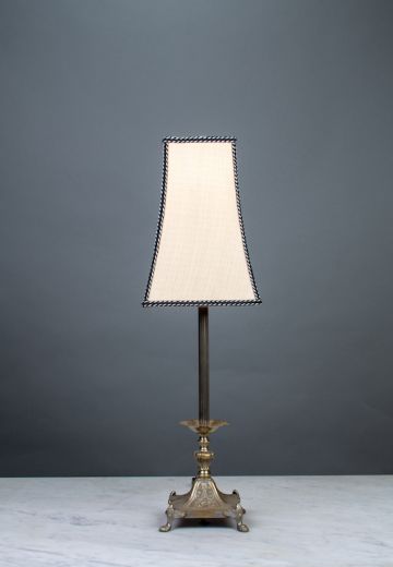 Footed Single Candle Table Lamp