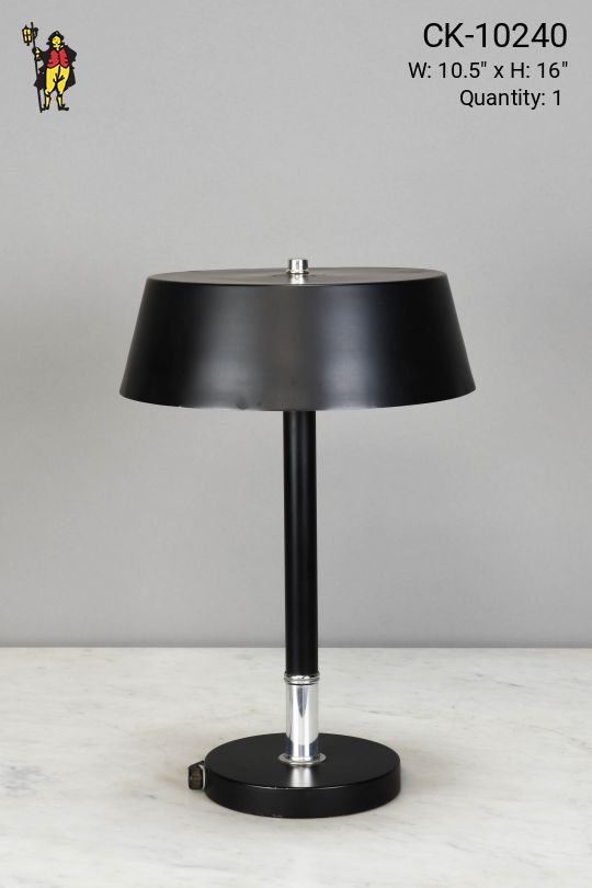 Black Metal Shaded Table Lamp