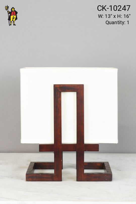 Fabric & Wood Table Lamp