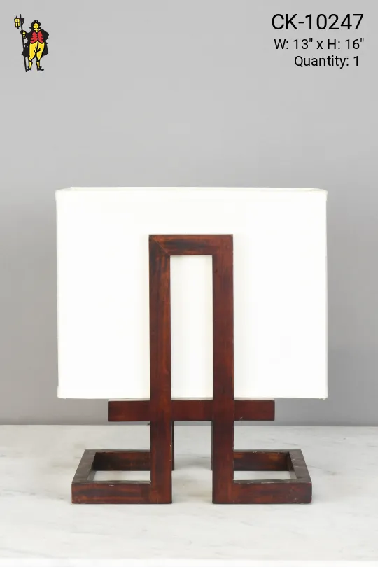 Fabric & Wood Table Lamp