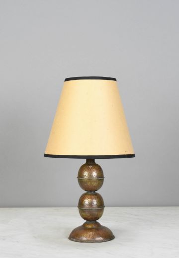 Small Brass Textured Table Lamp