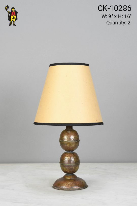 Small Brass Textured Table Lamp