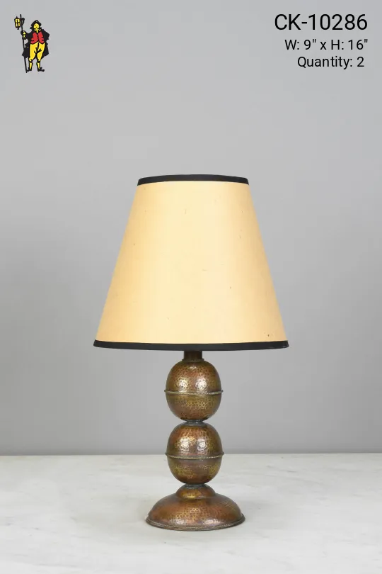 Small Brass Textured Table Lamp