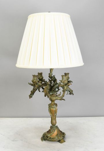Two Light Flemish Table Lamp