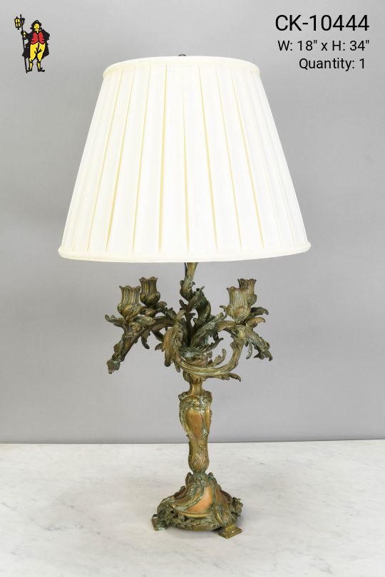 Two Light Flemish Table Lamp