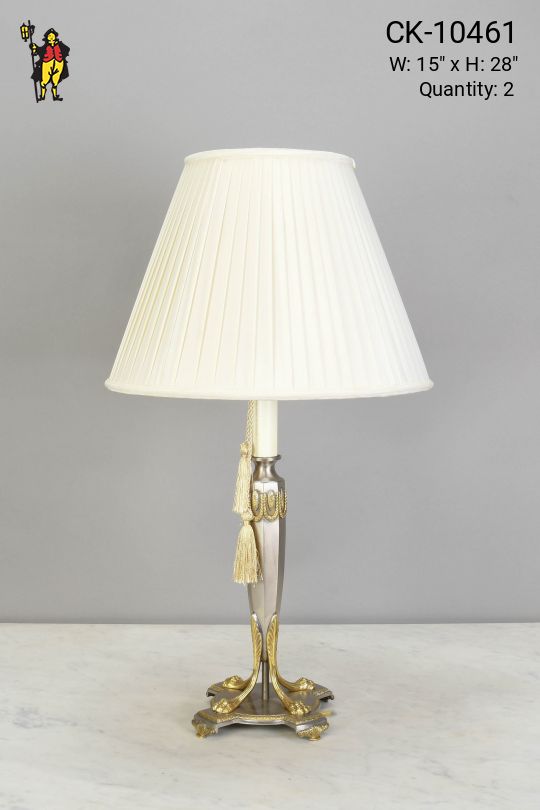 Tranditional Single Candle Table Lamp w/Hanging Tassle