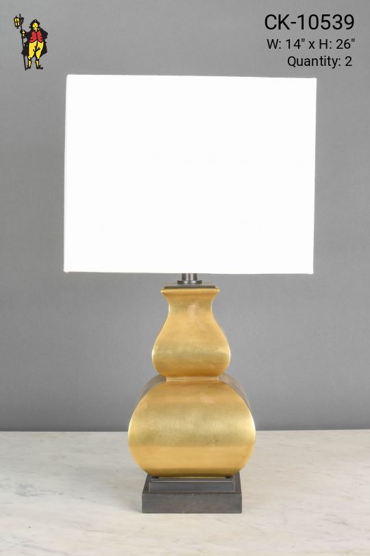 Modern Polished Brass Table Lamp