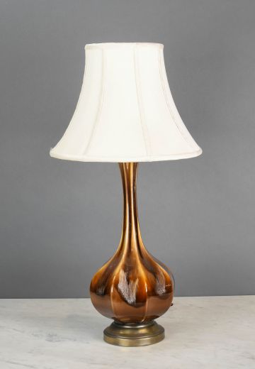 Modern Burgundy Ceramic Table Lamp