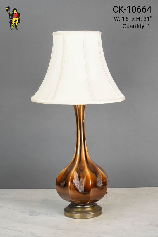 Modern Burgundy Ceramic Table Lamp