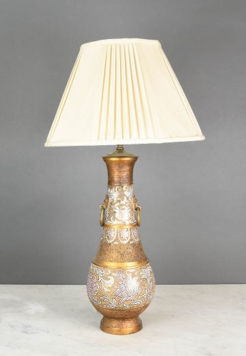 Painted Multicolor Oversize Table Lamp