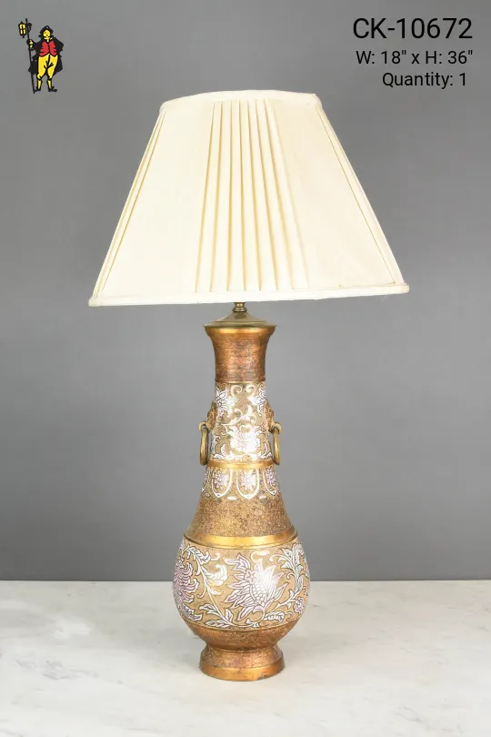 Painted Multicolor Oversize Table Lamp
