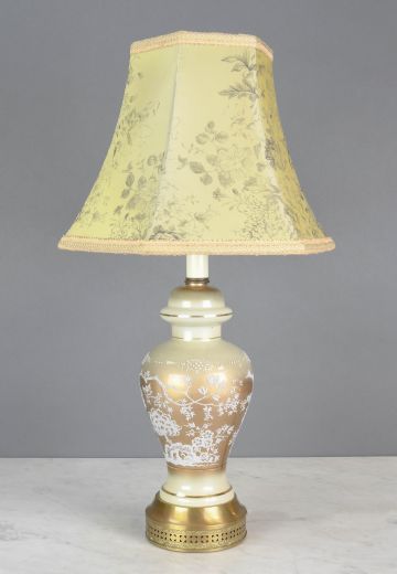 Floral Themed Ceramic Table Lamp